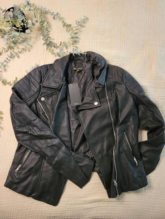 Shinestar Jackets & Blazers - Shinestar Black Faux Leather Jacket